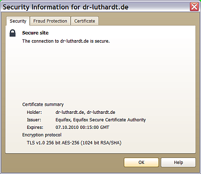 IE SSL Zertifikat